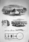 Old Antique Print 1875 Chinese Graves Shanghai Coffin Peiho Ming Dynasty 19th