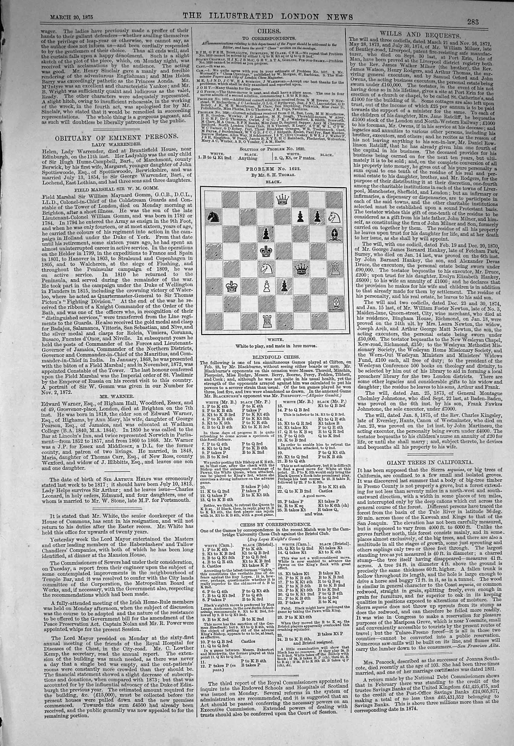 Old Antique Print 1875 Twelve Pages Chess Moves Illustrated London News 19th