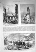 Original Old Antique Print 1875 Rimmel Factory Church Caterham Venus Obser 19th