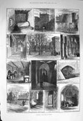 Old Antique Print 1875 Tower London Peter'S Chapel Place Execution Chapel 19th