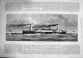 Original Old Antique Print 1875 Bessemer Saloon Ship Crossing English Victorian
