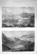Original Old Antique Print 1875 Ephesus St. Paul'S Prison Port Mount C Victorian