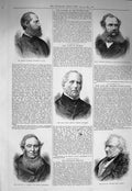 Old Antique Print 1875 Arthur Gordon Jervois Edgar Quinet Osment Rogers 19th