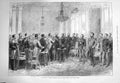 Original Old Antique Print 1875 Investiture Marshal Macmahon Order Gen Fleece