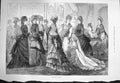 Original Old Antique Print 1875 Paris Fashion Ladies Dresses Women Victorian