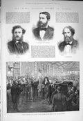 Antique Old Print *3242 1875 Balloon France Tissandier Sivel Croce-Spinelli