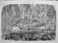 Original Old Antique Print 1875 Opening Alexandra Palace Muswell Hill Victorian