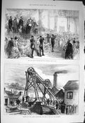 Original Old Antique Print 1875 Mayor Alexandra Palace Bunker'S-Hill Co 19th