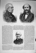 Antique Old Print *3241 1875 Pickersgill Marsden Mayor Leeds Thomas Wright