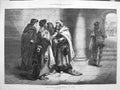 Original Old Antique Print 1875 Scene Where Merchants Congregate Men Meeting
