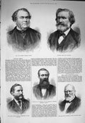Original Old Antique Print 1875 Osborn Verdi Patterson Captain Thomas Waldeck