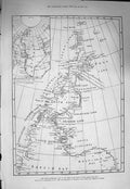 Original Old Antique Print 1875 Map Arctic Expedition North Po 19th
