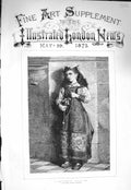 Original Old Antique Print 1875 Portrait Good Catholic Girl Dress Fine Art Fyfe