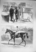 Original Old Antique Print 1875 Sultan Zanzibar Westminster Palace Horse Do 19th