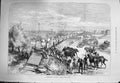 Original Old Antique Print 1875 Embarkation Artillery Railway Trains India 19th
