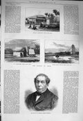 Original Old Antique Print 1875 Remusat Statesman Venus Loftu Siam Observatory
