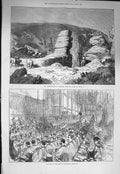 Old Antique Print 1875 Amphitheatre Beliddea Cornwall Rochester Cathedral 19th