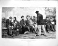 Original Old Antique Print 1875 Last Day England Passengers Waiting For Ship 0