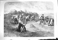 Original Old Antique Print 1875 Haymakers Agriculture Farming Duncan Victorian