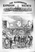 Original Old Antique Print 1875 Floods France Marshal Macmahon Toulouse Agen