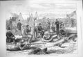 Original Old Antique Print 1875 Rifle Match American Irish Teams Dollymount 19th