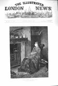 Old Antique Print 1875 Hardly Earned Lady Sleeping Chair Fine Art Starr 19th