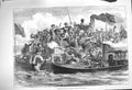 Original Old Antique Print 1875 Masquerade Festival Berlin Artists Sham Pirates