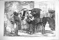 Original Old Antique Print 1875 Berlin Germany Seltzer Water Cart Horses 19th