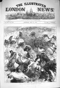 Original Old Antique Print 1875 War Spain Siers King Alfonso Army Foraging 19th