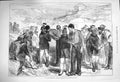 Antique Print *4007 1875 Arctic Expedition English Sailors Greenland Girls