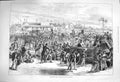 Original Old Antique Print 1875 Doncaster Races Railway Station Horses Tr 19th