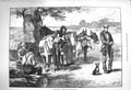 Original Old Antique Print 1875 Hampstead Heath Donkeys Horses 19th