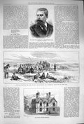 Old Antique Print 1875 Carl Rosa Boston College Hospital Rifle Browndown 19th