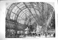 Original Old Antique Print 1875 Interior Westminster Aquarium Summer Garden