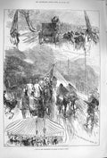 Original Old Antique Print 1875 Asylum Boys Snaresbrock Epping Forest Woodford