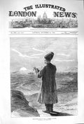 Original Old Antique Print 1875 Prince India Parsee Prayer 19th