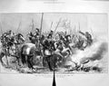 Original Old Antique Print 1875 Damaged Siers Armour War Horses Gilbert 19th