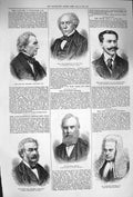 Original Old Antique Print 1875 Hewitt Key Vignolles Begbie Cave Giffard Rudolf