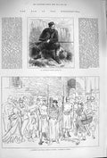 Old Antique Print 1875 War Herzegovina Insurgent Dubrovnik Arrest Ragusa 19th