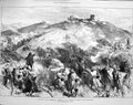 Original Old Antique Print 1875 War Herzegovina Fortress Palanka Insurgents