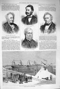 Original Old Antique Print 1875 Viceroy India Sassoon Dock Bombay Headlam Cobb
