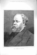 Original Old Antique Print 1875 Portrait Mr. S. Plimsoll M.P. Derby Victorian
