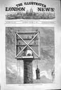 Original Old Antique Print 1876 Replacing Statue Napoleon Vendome Colum 19th