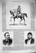 Antique Old Print *4020 1876 Statue Lord Mayo Calcutta Lundgren Wynn Ellis
