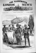Old Antique Print 1876 Star India Calcutta Prince Wales Benares Wallahs 19th