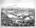 Original Old Antique Print 1876 Grand Encampment Order Star India Calcutta