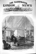 Original Old Antique Print 1876 India Private Tent Prince Wales Camp Delhi 19th