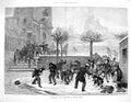 Old Antique Print 1876 School Boys Snowballing Fight Snow Frere Fine Art 19th