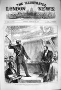 Old Antique Print 1876 Prince Wales Riveting Last Bolt Alexandra Bridge 19th