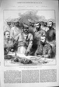 Original Old Antique Print 1876 Prince Wales India Gwalior Phul-Bagh Lushkur